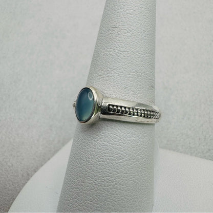 Blue Chalcedony S925 Ring