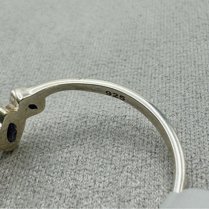 Sapphire Half Lotus S925 Ring