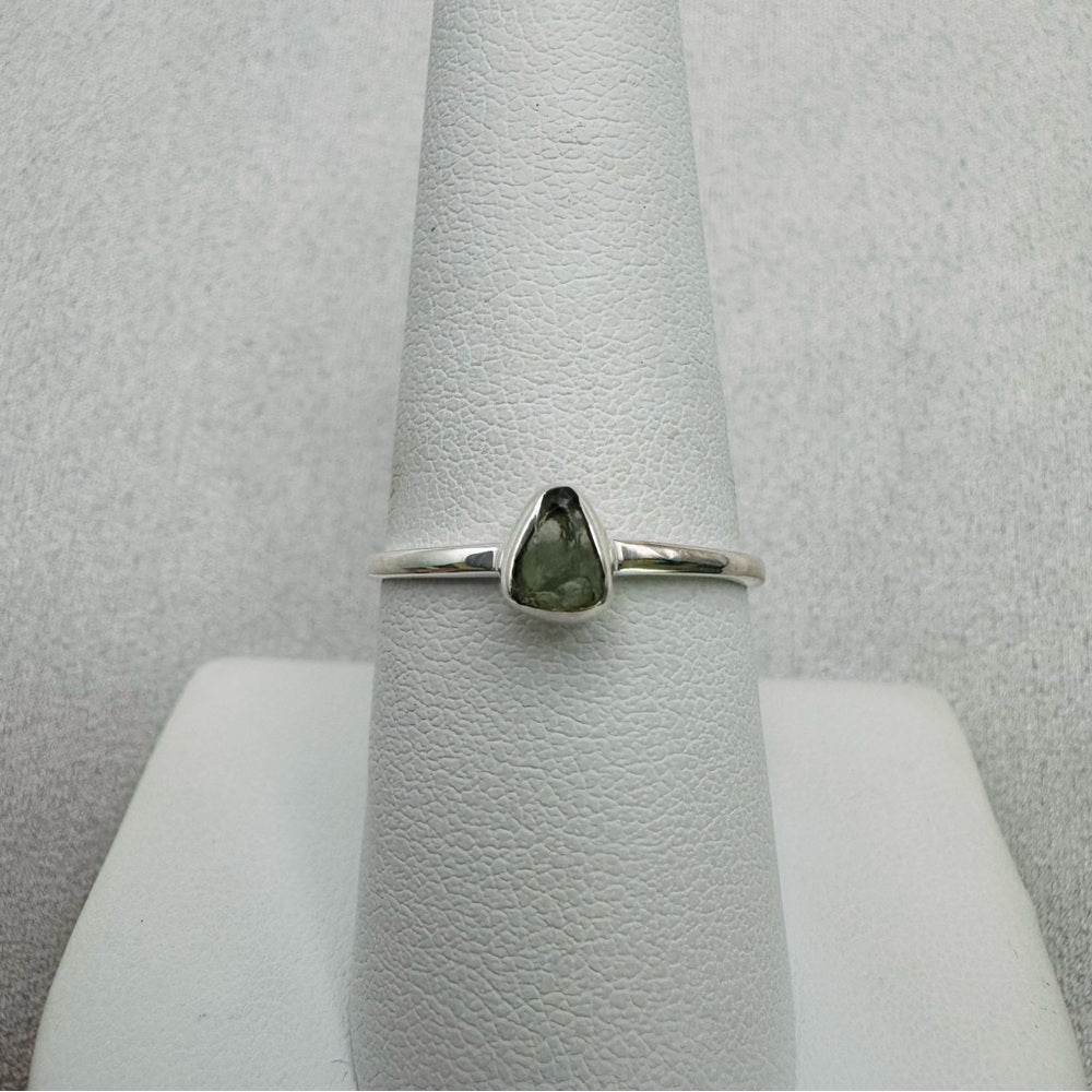 Moldavite Sterling Silver Ring