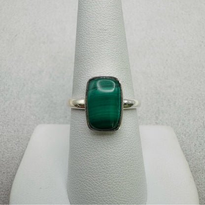 Rectangle Malachite S925 Ring