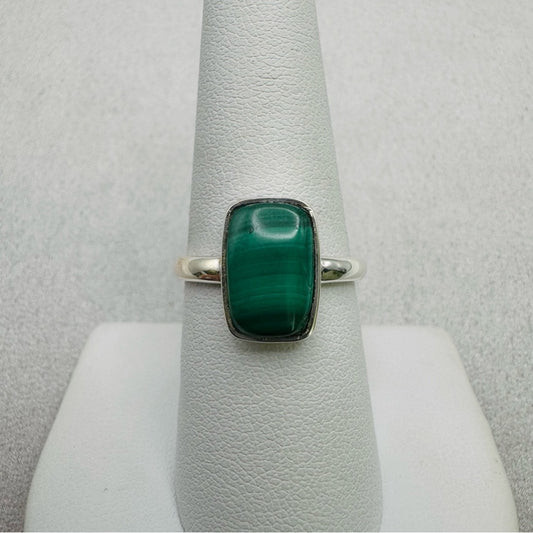 Rectangle Malachite S925 Ring