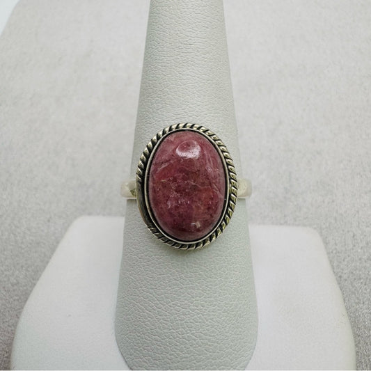 Rhodochrosite S925 Ring