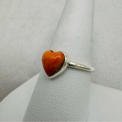 Pink Spiny Oyster Heart S925 Ring