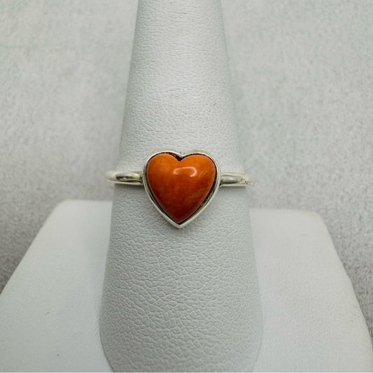 Pink Spiny Oyster Heart S925 Ring