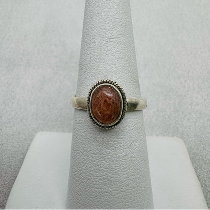 S925 Sunstone Adjustable Ring