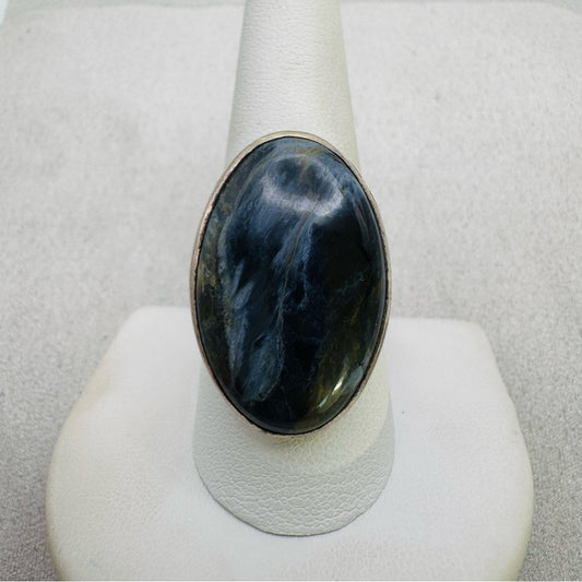 S925 Pietersite Adjustable Ring