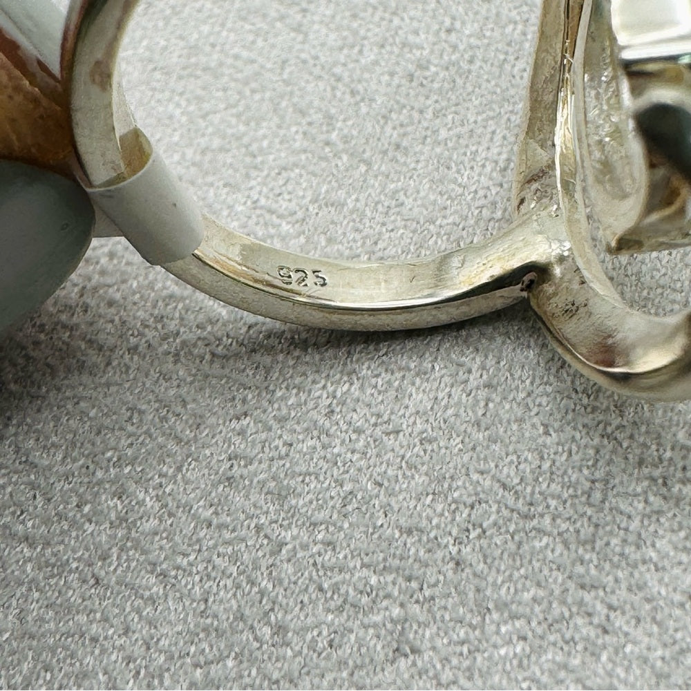 S925 Moonstone Moon Ring