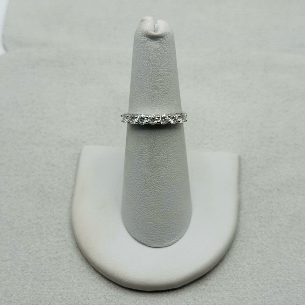 0.7 CT Moissanite Half Eternity Ring