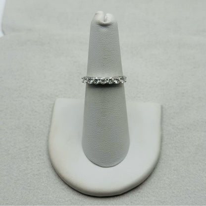 0.7 CT Moissanite Diamond Half Eternity Ring
