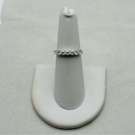 0.7 CT Moissanite Diamond Half Eternity Ring