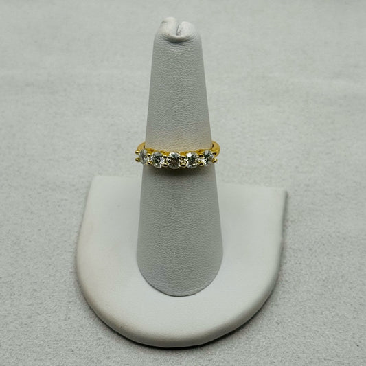 1.5 CT Moissanite Diamond Half Eternity Ring