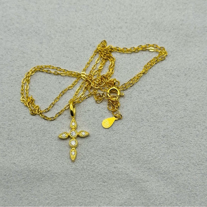 0.12 CT Moissanite Cross Necklace