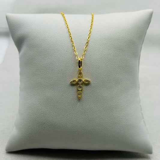 0.12 CT Moissanite Cross Necklace