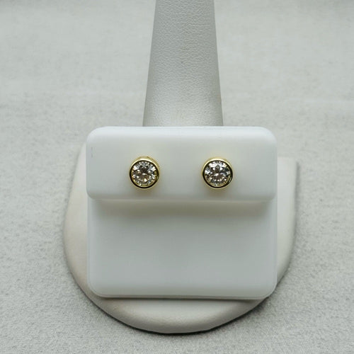 2 CT Total Moissanite Bezel Set Earrings