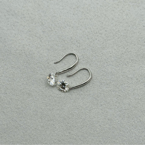 2 CT Total Moissanite Round Dangle Earrings
