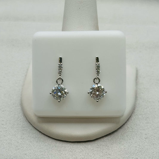 1.0 CT* 2 Moissanite Diamond Earrings