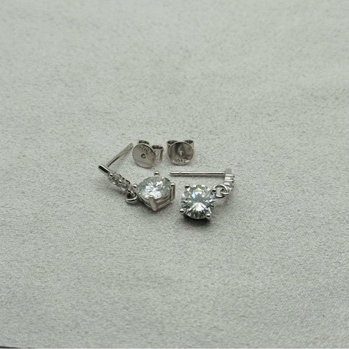 2 CT Total Moissanite Dangle Earrings