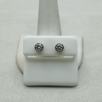 .5 * 2 CT Moissanite Diamond Bezel Set Earrings