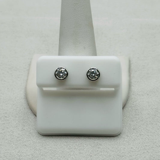 .5 * 2 CT Moissanite Diamond Bezel Set Earrings