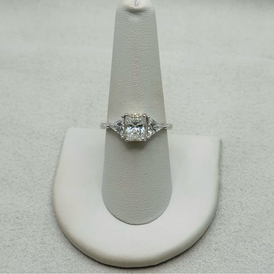 3 CT Moissanite Diamond Radiant Cut Ring