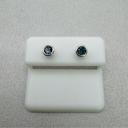 S925 London Blue Topaz Stud Earrings