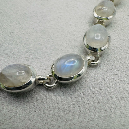 S925 Oval Moonstone Bracelet