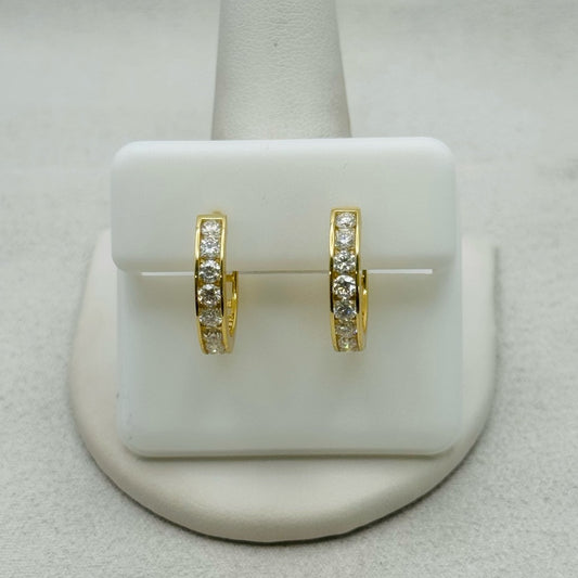 .5 * 2 CT Moissanite Diamond Hoop Earrings