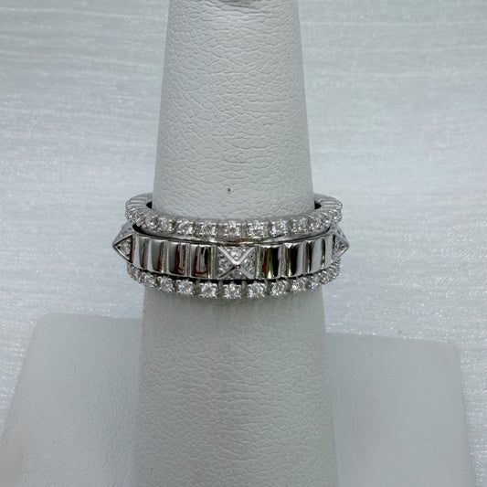 0.60 CT Moissanite Diamond Spinner Eternity Band