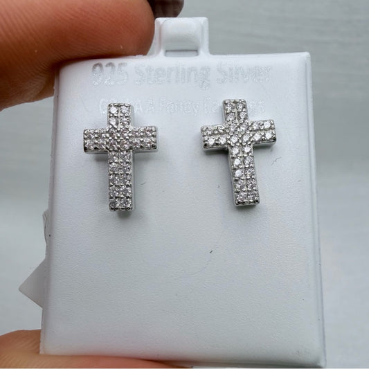 Pavé Cross Studs s925