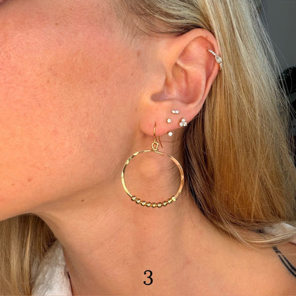Oct 10th | Circle Handmade Hammered Gold Earrings ✨