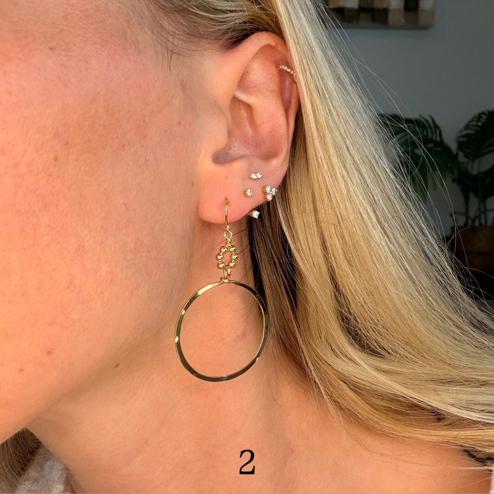 Oct 10th | Circle Handmade Hammered Gold Earrings ✨