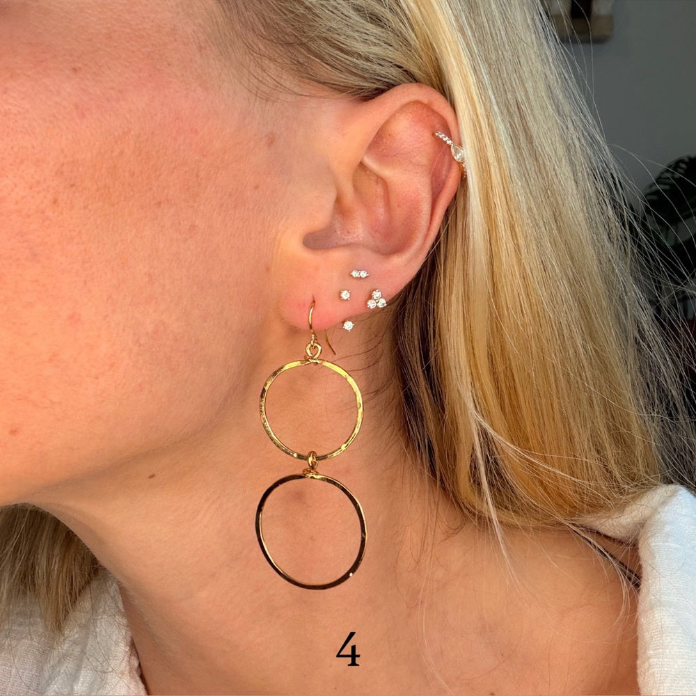 Oct 10th | Circle Handmade Hammered Gold Earrings ✨