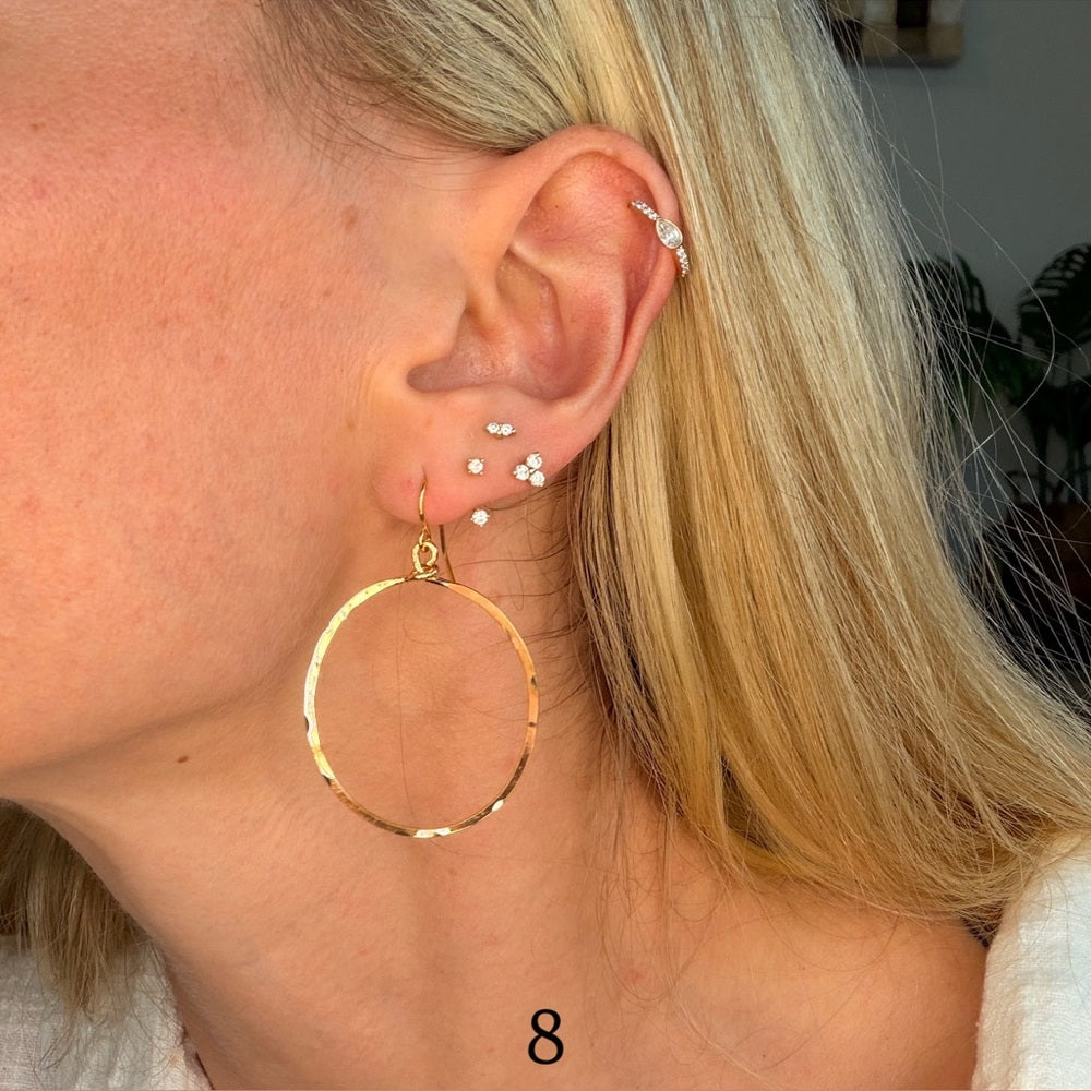 Oct 10th | Circle Handmade Hammered Gold Earrings ✨