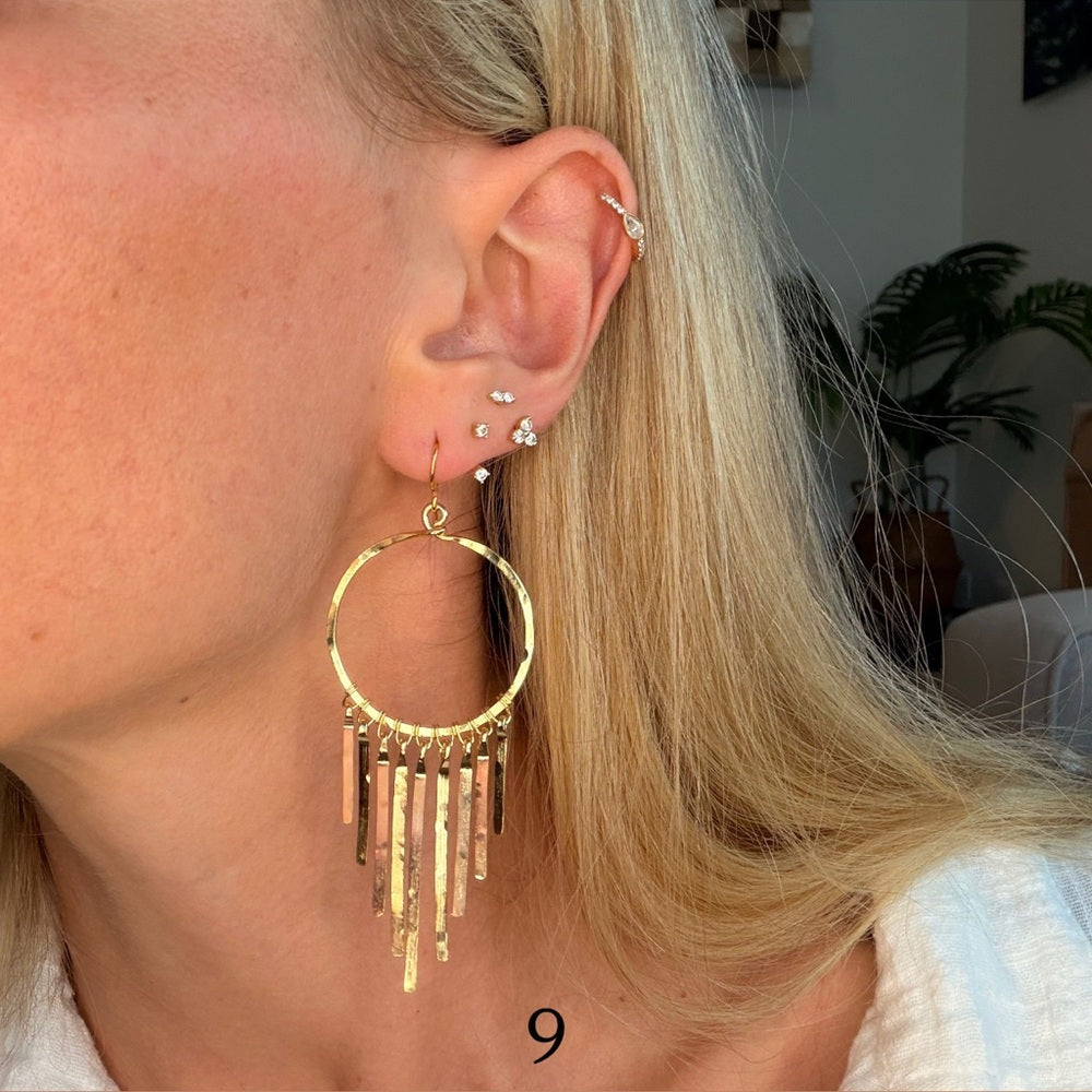 Oct 10th | Circle Handmade Hammered Gold Earrings ✨