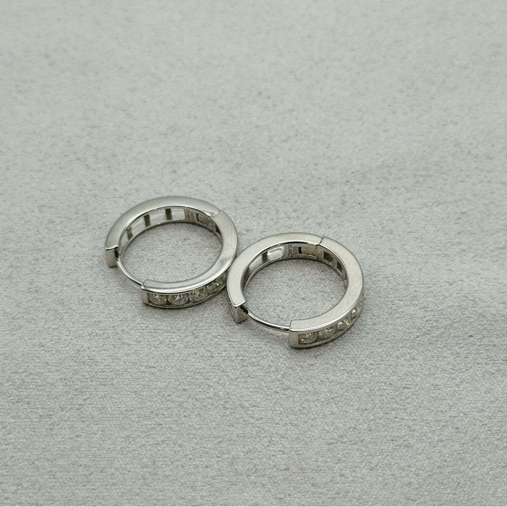 .5 * 2 CT Moissanite Diamond Hoop Earrings