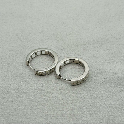 .5 * 2 CT Moissanite Diamond Hoop Earrings