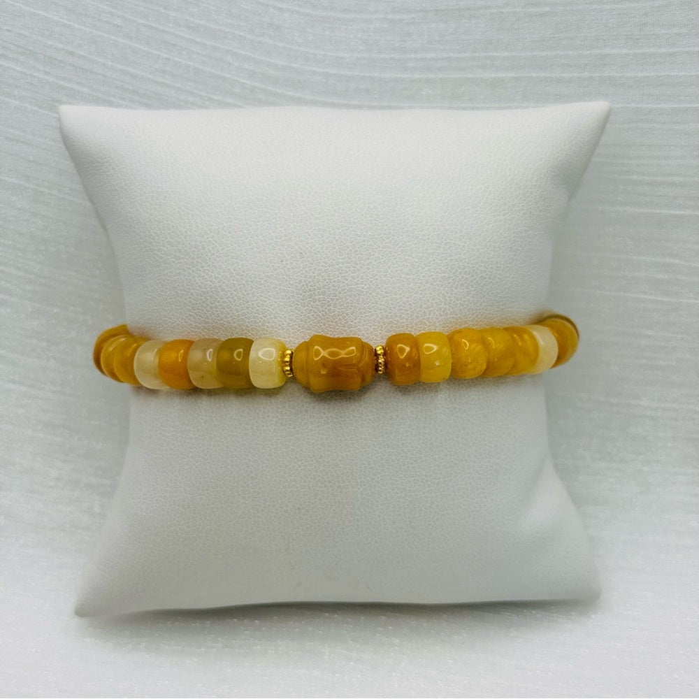 Beaded Jade Stretchy Bracelet