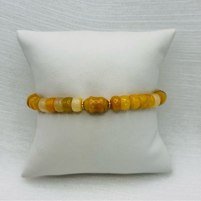 Beaded Jade Stretchy Bracelet