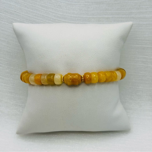 Beaded Jade Stretchy Bracelet