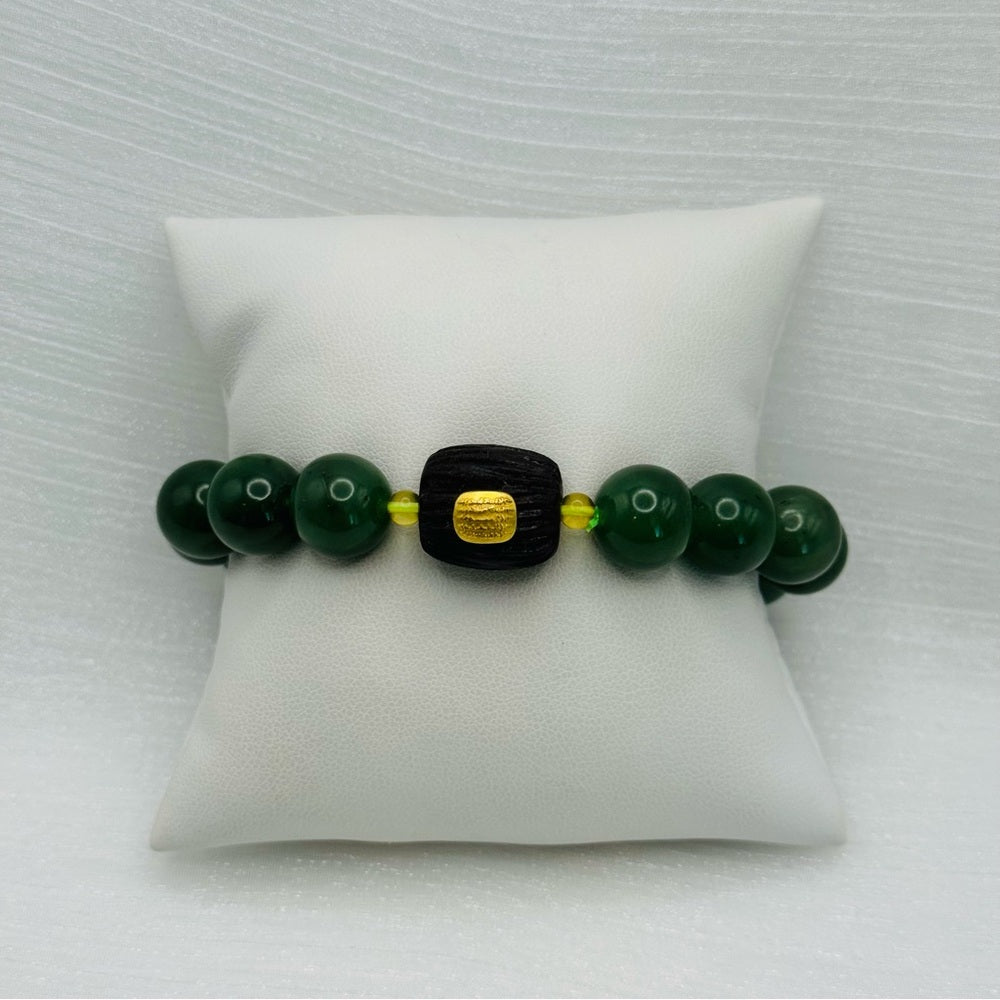 Beaded Jade Stretchy Bracelet