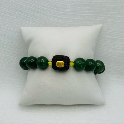 Beaded Jade Stretchy Bracelet