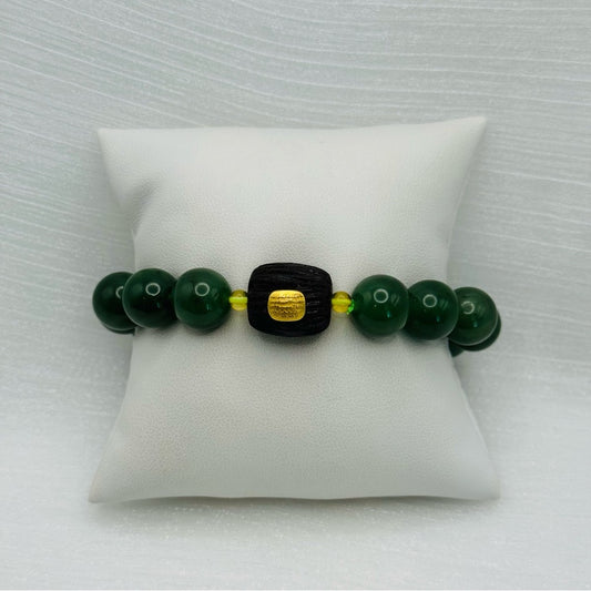 Beaded Jade Stretchy Bracelet