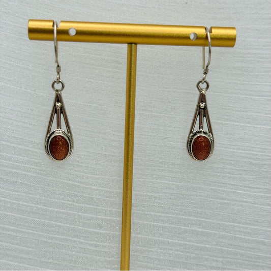 S925 Sandstone Drop Dangle Earrings