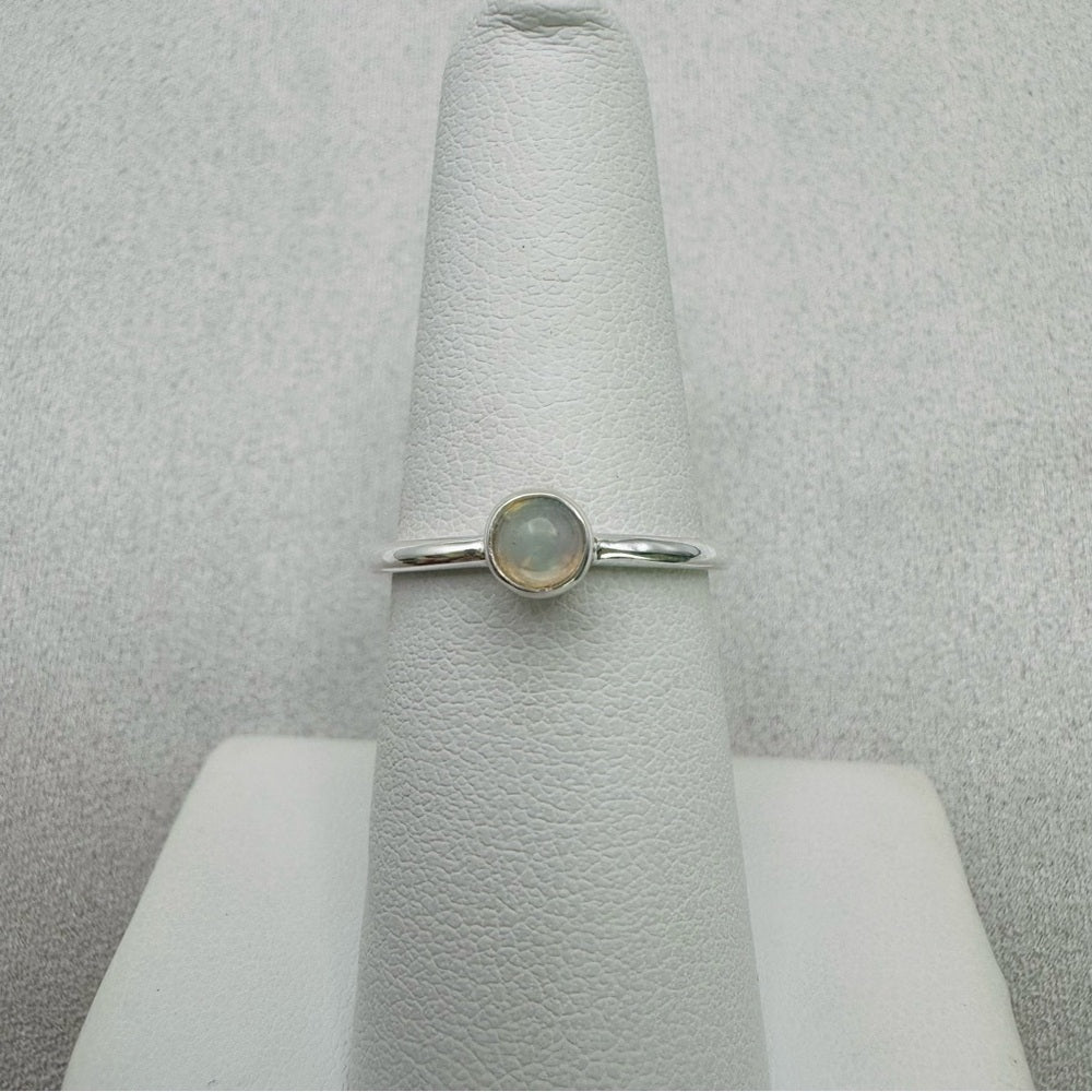 Round Ethiopian Opal S925 Ring