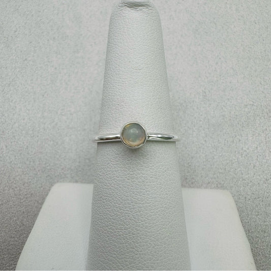 Round Ethiopian Opal S925 Ring