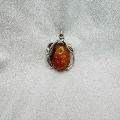 Baltic Amber Oval Pendant