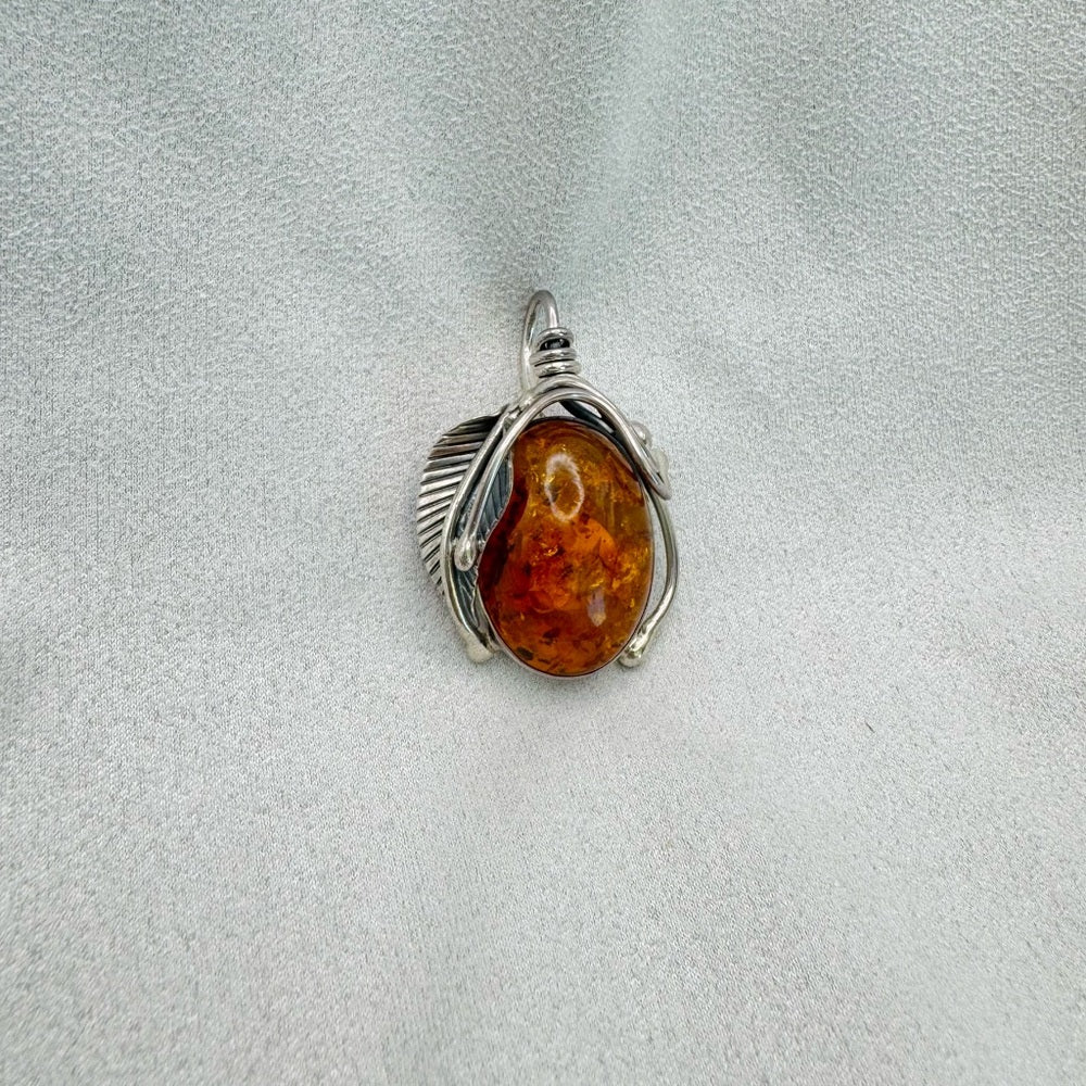 Baltic Amber Oval Pendant