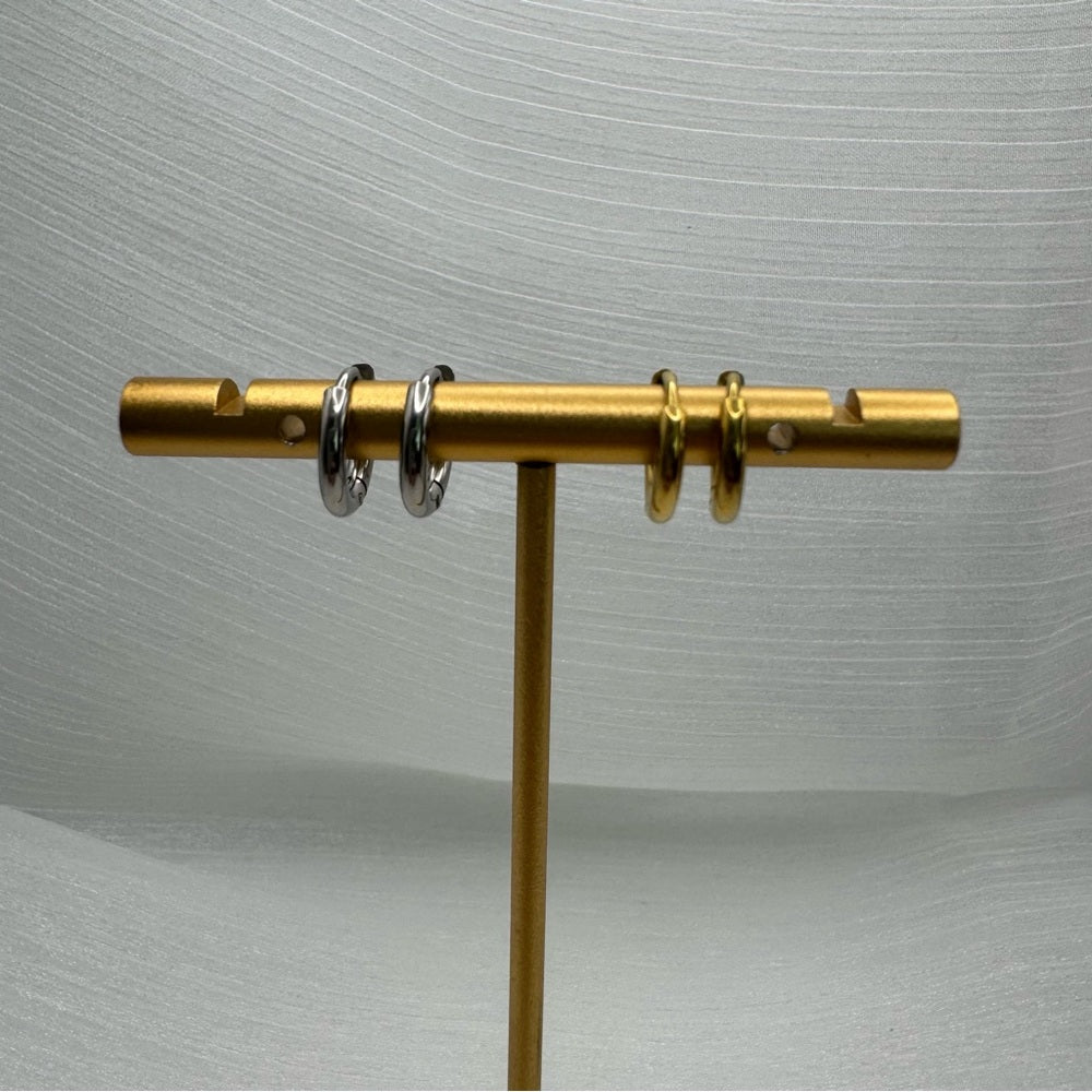 11mm | Hoop/ Huggie Earrings - Gold (#41)