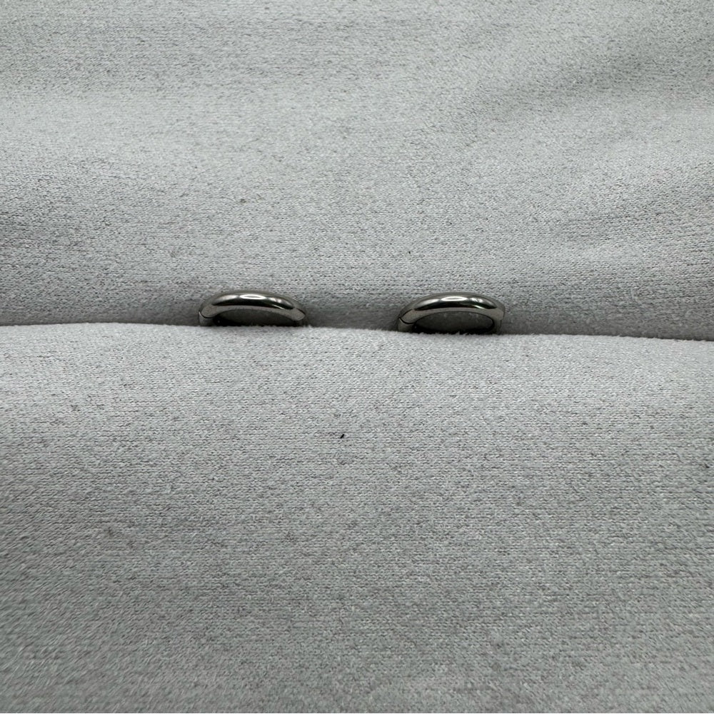 11mm | Hoop/ Huggie Earrings - Silver (#41)