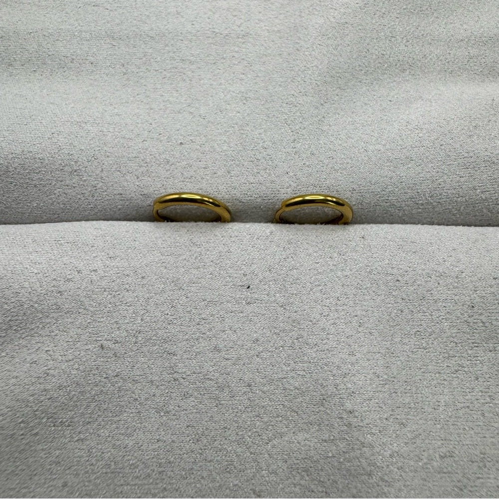 12.5mm | Hoop/ Huggie Earrings - Gold (#42)